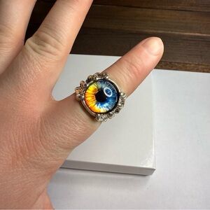 Silver Eye Design Ring